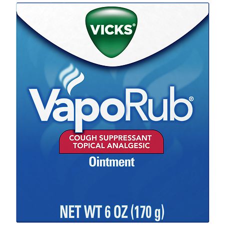 Vicks VapoRub, Original, Cough Suppressant, Topical Chest Rub & Analgesic Ointment Original