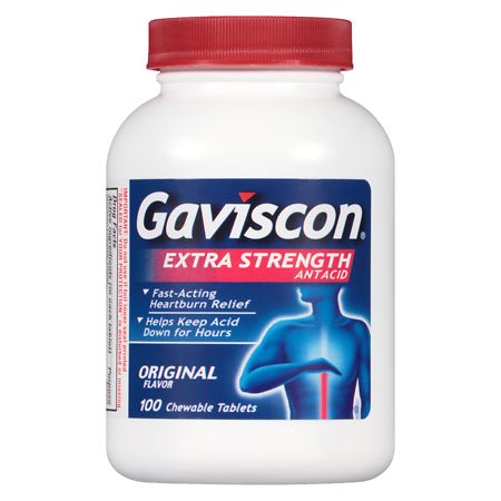 Gaviscon Extra Strength Chewable Antacid Tablets Original