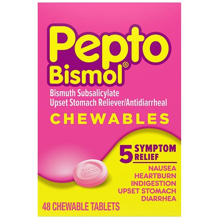 Pepto-Bismol 5 Symptom Relief Chewable Tablets Original