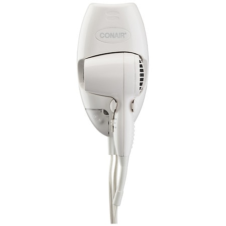 Conair Wall-Mount Hair Dryer with LED Night Light, White White