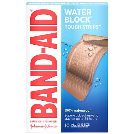 Band-Aid Water Block Tough Strips Bandages Extra Large