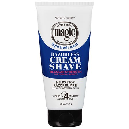 Magic Shave Razorless Cream Shave Light Fresh Scent, Regular Strength