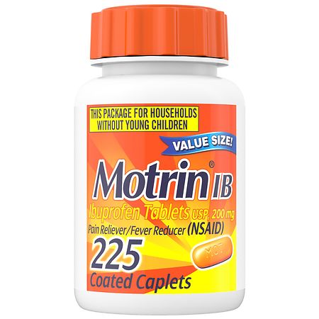 Motrin IB, Ibuprofen Caplets for Pain & Fever Relief