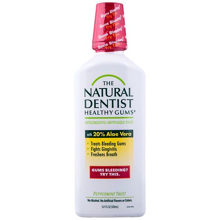 The Natural Dentist Healthy Gums Antigingivitis /  Antiplaque Rinse Peppermint Twist, Peppermint Twist