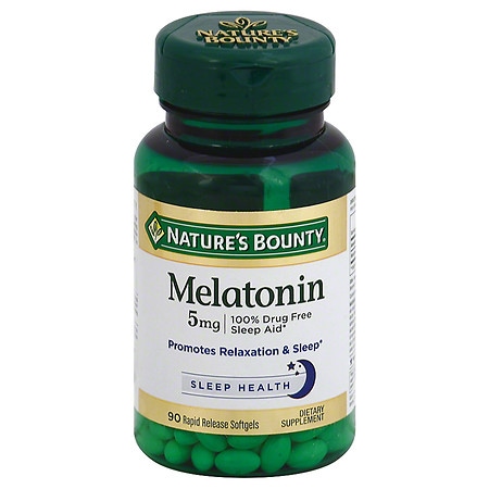 Nature's Bounty Super Strength Melatonin 5 mg Dietary Supplement Softgels