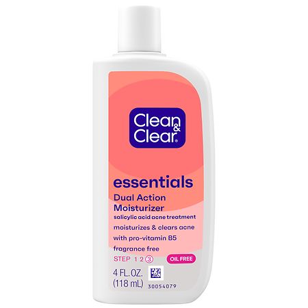 Clean & Clear Essentials Dual Action Acne Facial Moisturizer Fragrance Free