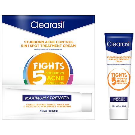 Clearasil Stubborn Acne Control 5-in-1 Spot Treatment Cream