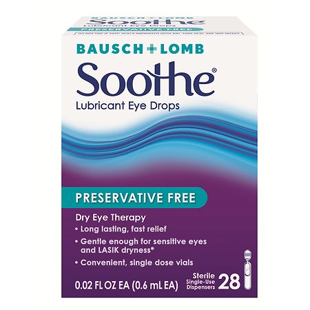 Soothe Lubricant Eye Drops, Preservative Free