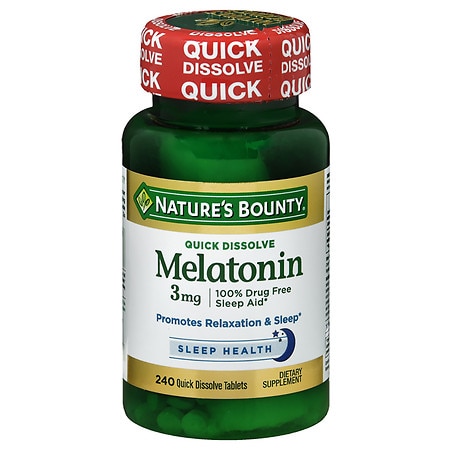 Nature's Bounty Melatonin 3 mg Dietary Supplement Tablets