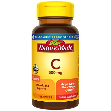 Nature Made Vitamin C 500 mg Caplets with Rose Hips