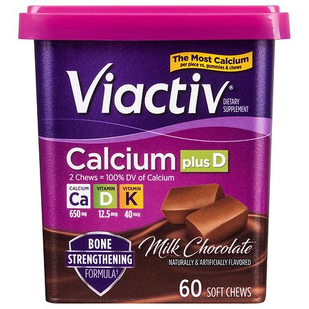 Viactiv Calcium Plus D Soft Chews Milk Chocolate