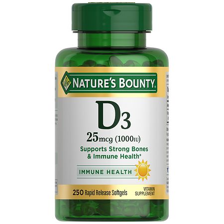 Nature's Bounty Vitamin D3 Rapid Release Softgels, 1000 IU