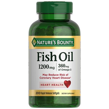 Nature's Bounty Fish Oil With Omega 3 Softgels, 1200 Mg
