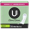 U by Kotex Clean & Secure Ultra Thin Pads Unscented, Long-0