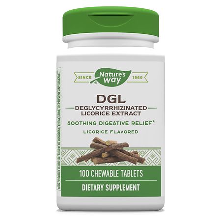 Nature's Way DGL Deglycyrrhizinated Licorice Digestive Relief Chewables