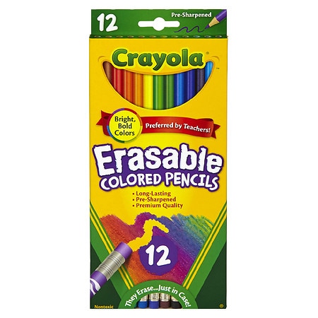 Crayola Erasable Colored Pencil Set, Assorted Colors Assorted Colors