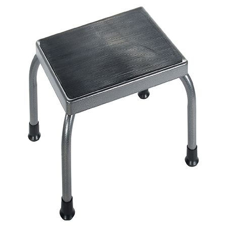 Drive Medical Footstool with Non Skid Rubber Platform Silver Vein