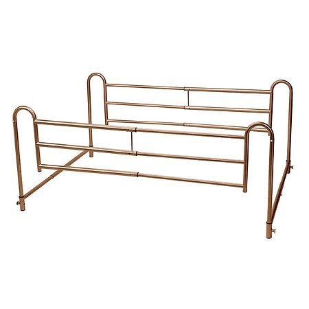 Drive Medical Home Bed Style Adjustable Length Bed Rails Brown
