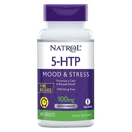 Natrol 5-HTP Time Release 100 mg Dietary Supplement Tablets