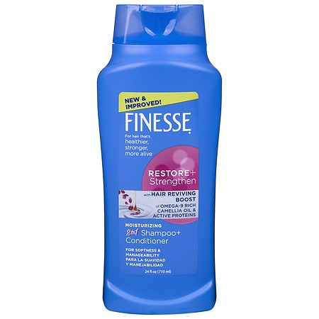 Finesse Restore + Strengthen Moisturizing 2 in 1 Shampoo & Conditioner