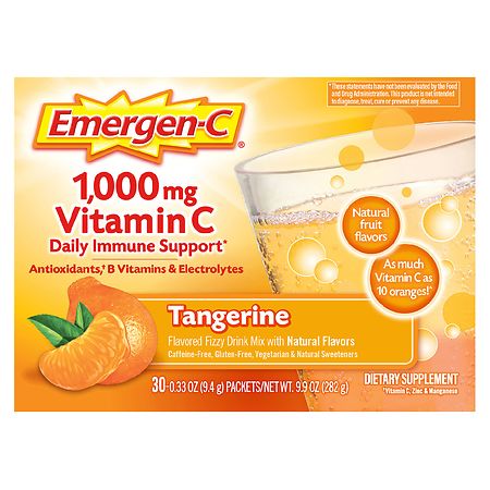 Emergen-C Daily Immune Support Drink with 1000 mg Vitamin C, Antioxidants & B Vitamins Tangerine