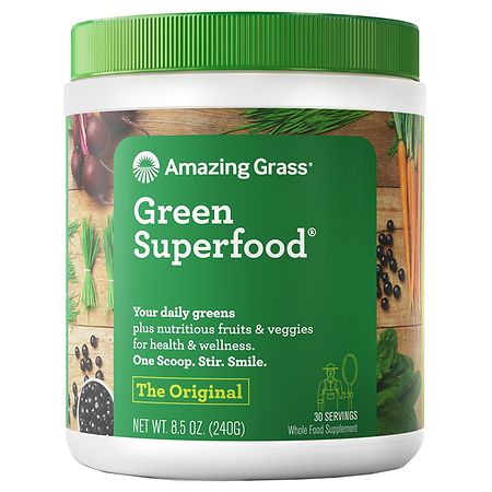 Amazing Grass Green SuperFood All Natural Drink Powder Original