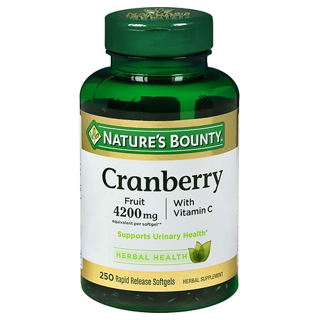 Nature's Bounty Cranberry 4200 mg Plus Vitamin C Dietary Supplement Softgels