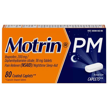 Motrin PM Caplets, 200 mg Ibuprofen & 38 mg Sleep Aid