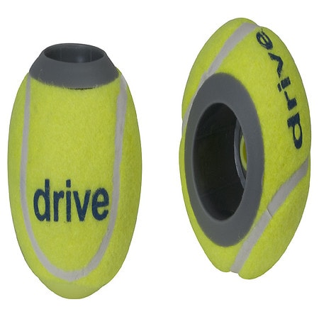 Drive Medical Walker Rear Tennis Ball Glides with Additional Glide Pads Yellow