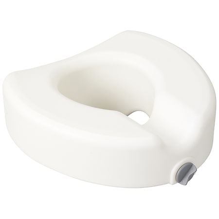 Drive Medical Premium Plastic Raised Toilet Seat with Lock White