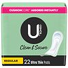 U by Kotex Clean & Secure Ultra Thin Pads Unscented, Regular-0