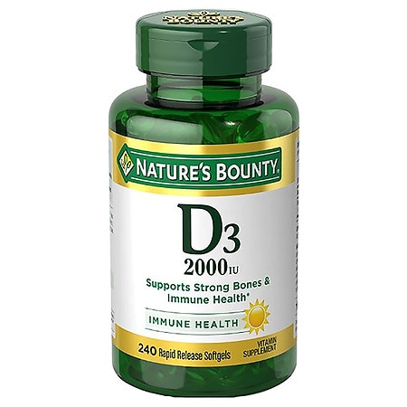 Nature's Bounty Vitamin D3-2000 IU, Softgels