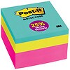 Post-it Notes Cube, 3 in x 3 in, Pink Wave Assorted-0