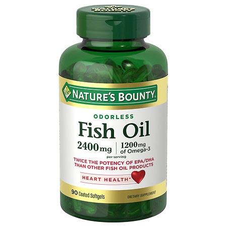 Nature's Bounty Fish Oil Softgels, Double Strength, 2400 Mg