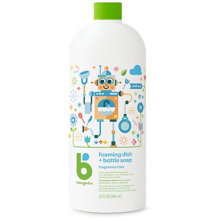 Babyganics Foaming Dish + Bottle Soap Refill Fragrance Free