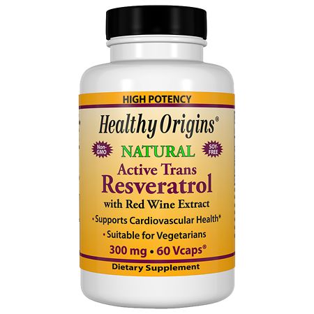 Healthy Origins Resveratrol 300mg, Vegetable Capsules