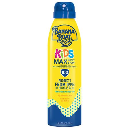 Banana Boat Kids Max Protect & Play Clear Sunscreen Spray SPF 100