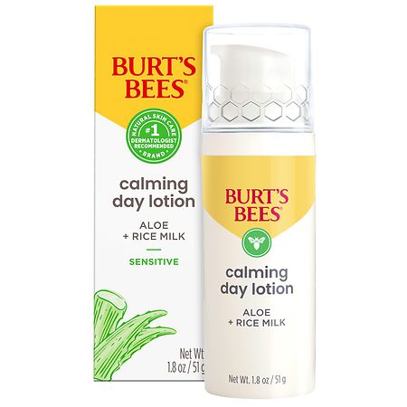 Burt's Bees Calming Day Lotion with Aloe and Rice Milk for Sensitive Skin