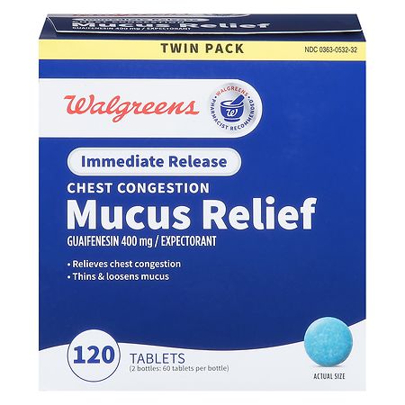 Walgreens Chest Congestion Mucus Relief Tablets