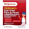 Walgreens Children's Dye-Free Pain & Fever Oral Suspension Bubble Gum-1
