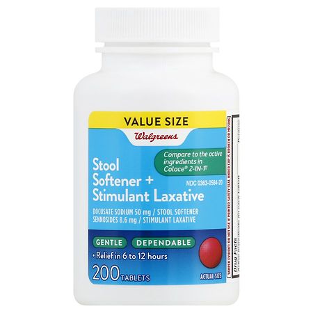 Walgreens Stool Softener + Stimulant Laxative Tablets