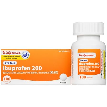 Walgreens Ibuprofen 200 Tablets Dye-free