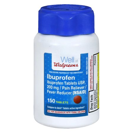 Walgreens Ibuprofen Pain Reliever/ Fever Reducer, 200 mg Tablets