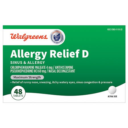 Walgreens Wal-Phed D Sinus & Allergy Tablets