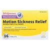 Walgreens Motion Sickness Relief Tablets-1