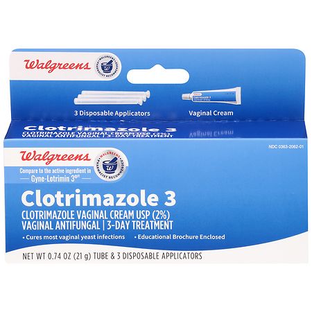 Walgreens Clotrimazole 3 Vaginal Cream USP, (2%) & Applicators