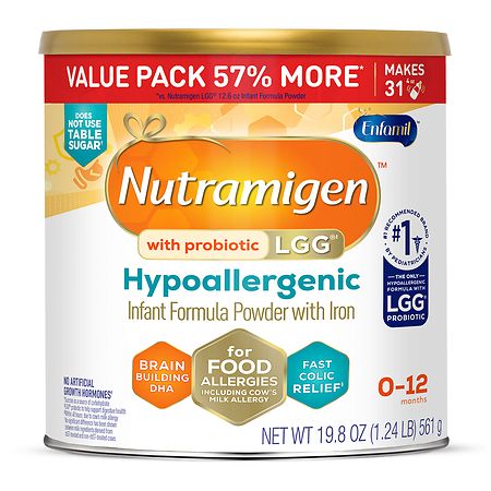 Enfamil Nutramigen Hypoallergenic & Lactose Free Formula with Enflora LGG - Powder Can