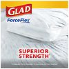 Glad ForceFlex Tall Kitchen Drawstring Trash Bags Unscented, 13 Gallon White-2