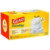 Glad ForceFlex Tall Kitchen Drawstring Trash Bags Unscented, 13 Gallon White-3