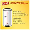 Glad ForceFlex Tall Kitchen Drawstring Trash Bags Unscented, 13 Gallon White-4